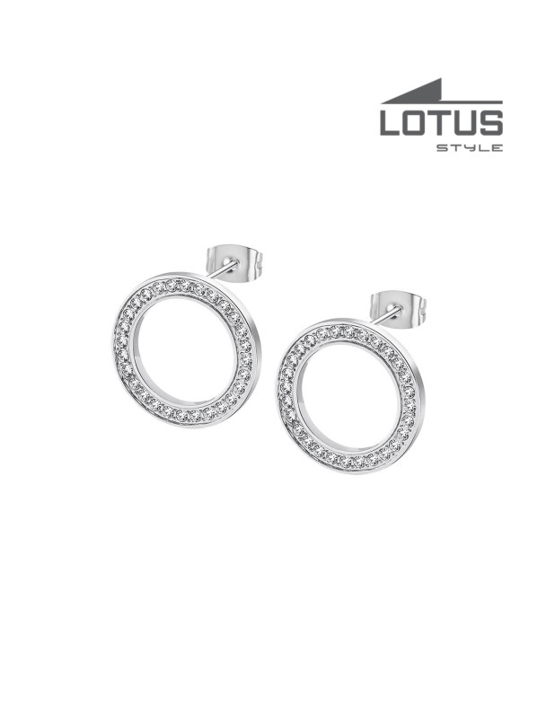 LOTUS STYLE STAINLESS STEEL EARRINGS